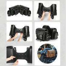 WEST BIKING 摩托车双边包防水 16L PU 皮革马鞍包带密码锁防盗自行车后座侧包 - 彩色 - 查看 11