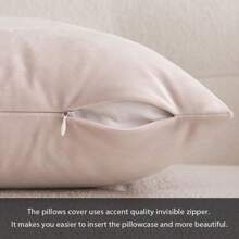 1 vỏ gối trang trí sofa nhung vuông mềm mại, thích hợp cho ghế sofa, giường và xe hơi, màu hồng sen - Màu Hồng baby - Xem 9