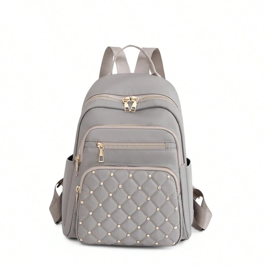 Ba lô thông thường dành cho nữ ngoài trời thời trang sức chứa lớnCổ điển, giản dị, di động, công việc bình thườngDành cho các cô gái tuổi teen Nữ sinh viên đại học, tân binh & nhân viên văn phòngĐại học, hoàn hảo cho văn phòng, hoàn hảo cho công việc - Màu Xám nhạt - Xem 1