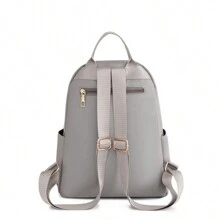 Ba lô thông thường dành cho nữ ngoài trời thời trang sức chứa lớnCổ điển, giản dị, di động, công việc bình thườngDành cho các cô gái tuổi teen Nữ sinh viên đại học, tân binh & nhân viên văn phòngĐại học, hoàn hảo cho văn phòng, hoàn hảo cho công việc - Màu Xám nhạt - Xem 3