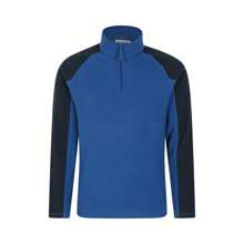Mountain Warehouse Mens Ashbourne II Half Zip Fleece Top (Cobalt) - Royal Blue - View 1
