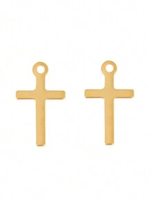 10入組不銹鋼吊飾，DIY珠寶製作配件交叉吊墜 - 吊墜 - 查看 9