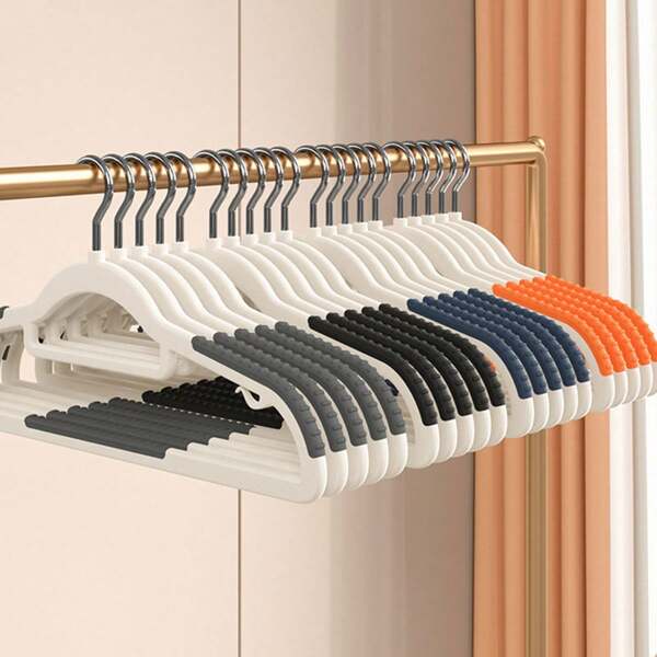 10pcs Anti-Slip Thick Clothes Hangers, Traceless Hangers With Rounded Edges For Bedroom Closet Organization Decorations Decor Festival Decor Room Decor Home Decor Bed Room Decor, Room Decorations, Decorations, Decor, Storage, Organizer, Spring, Minimalist, Summer Tops