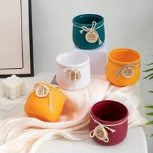 1pc 创意水波纹塑料花瓶、花盆花篮装饰客厅、现代家居装饰客厅电视柜家居装饰、客厅门工艺品装饰、花盆家居装饰、家居装饰、花瓶、中心装饰、桌面装饰 - 彩色 - 查看 6