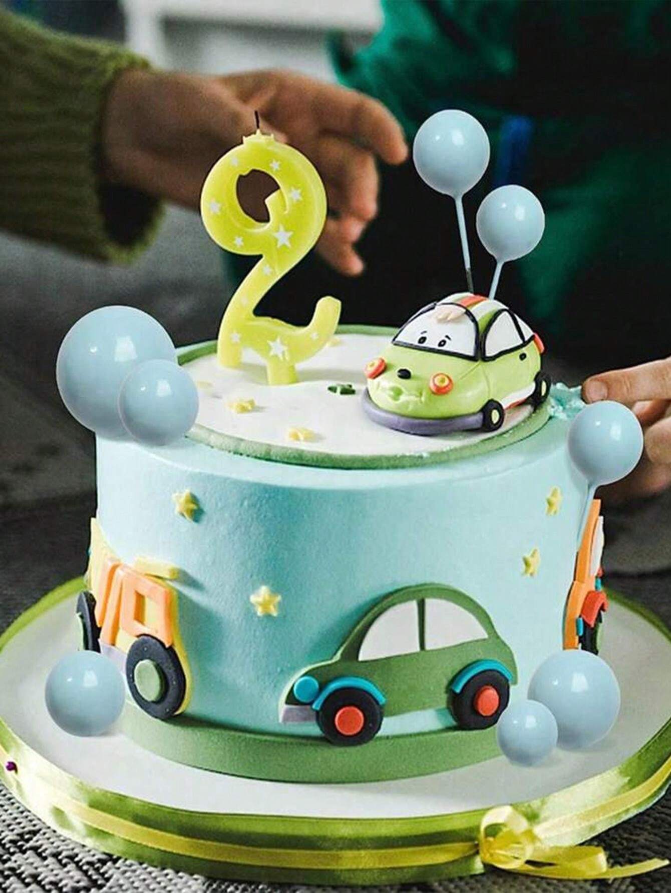 20 topper boules or pour déco gâteau anniversaire doré