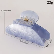 1pc Summer Fashion Acrylic Hair Claw With Marble Pattern, INs Style Simple Hair Accessories Claw Clips Hair Clips Hair Jaw Clip Hair Clamps Hair Clutch Hair Catcher Clip Fall Winter For Vacation Outfits Woman - Multicolor - View 11