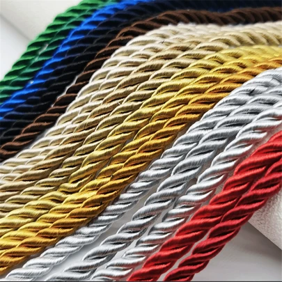 5yards 6mm 3-Strand Paracord Rope Polypropylene Rope For Home Decoration Accessories DIY Handmade Home Textile Decoration