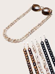 1入時尚亞克力太陽眼鏡鏈，亞克力眼鏡鏈，眼鏡裝飾鏈，防丟眼鏡飾品，眼鏡繩，眼鏡帶，口罩留置 - 多色 - 查看 1