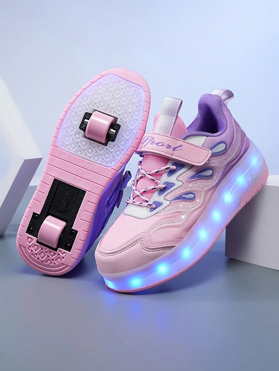 Children's Summer Walking Shoes With Double Wheels (Rechargeable) Invisible Adult Roller