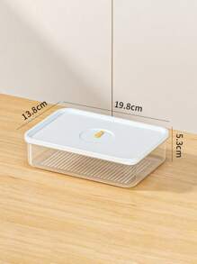 1pc Refrigerator Specific Frozen Meat Packaging  Preservation Box, Food Sealed Plastic Timing Small Box - White - View 9
