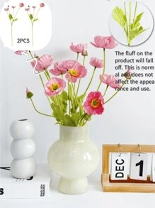 1/2/4 bông hoa anh túc nhân tạo, dài 59cm, 4 bông mỗi cành, kiểu dáng tối giản hiện đại, có thể uốn cong và không phai màu - Thích hợp để tự làm tường hoa, trang trí cảnh quan, cắm hoa trong bình ở phòng khách và phòng ngủ, đám cưới, tiệc tùng, trang trí nhà cửa, trang trí bàn làm việc, trang trí phòng, đồ dùng học tập. - Màu dán đậu - Xem 10