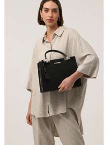 Women Top Handle Bags - Black - View 2