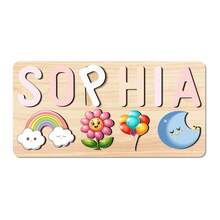 1pc Personalized Name Puzzle,Customized Wooden Puzzle,1st Birthday Gift For Toddlers,Montessori Toys For Kids,Early Education Toys For Boys,Cognitive Toys For Girls,Preschoolers Toys For 1,2,3,4,5,6 Years Old Children,Beatiful Color Suitable Girls,Customized 3D Alphabet Jigsaw Puzzle,Hand Grabbing Board,Personalized Wooden Toys(With Nothing) - Don't Bring Anything - View 12