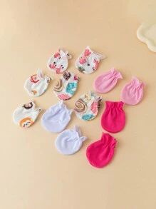 6 Pairs Baby Anti-Scratch Mittens Anti-Bite Gloves For Daily Use - Multicolor - View 3