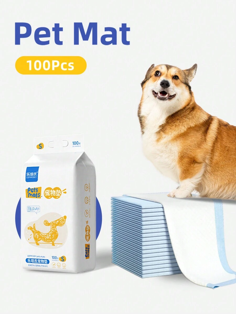 100Pcs Disposable Pet Toilet Training Pads, Cat And Dog Training Pee
