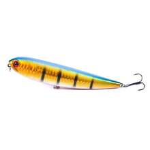 HENGJIA 1PC 11.5CM-21G Pencil Walk The Dog Hard Bait Popper Fishing Lure Bass Fresh Salt Water 6# Treble Hooks - Multicolor - View 9