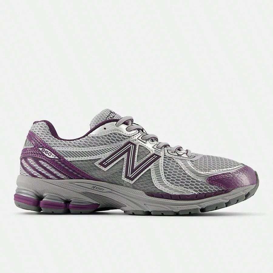 New Balance 860v2 - 帶有銀色金屬和葡萄粉的雨雲 - 查看 1