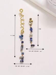 16 件女士宝石装饰波西米亚风发圈，用于头发装饰、爪夹、发夹、发夹、发夹、发夹