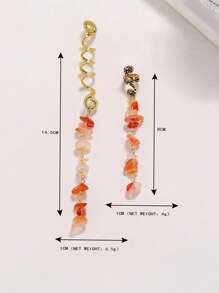 16 件女士宝石装饰波西米亚风发圈，用于头发装饰、爪夹、发夹、发夹、发夹、发夹