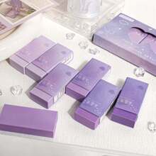 6pcs/Box Gradient Color Eraser Charming And Practical Study Stationery Suitable For Office And Classrooms - Multicolor - View 5