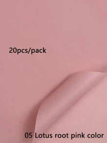 20 Stück einfarbige matte Brotblumen Verpackungspapiere, dick, wasserbeständig, Blumenstrauß Geschenkpapier, koreanisches Geschenkpapier für den Valentinstag