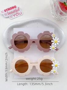 2/3/4pcs Girls Cute Pretty Floral Children Fashion Glasses, Card Display Only, Shipping Not Included - Multicolor - View 5