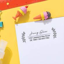 Custom Self-Inking Address Stamp For Efficient Mailing - Comes With A Comprehensive Ink Set, Ideal For Busy Entrepreneurs, Crafters, And Home Offices - Streamline Your Mail Process With Ease And Precision Boyfriend, Girlfriend, Friends, Family, Workers For Anniversaries, For Birthdays, For Weddings, For Christmas, For Winter, For Fall/Autumn, For School, For Business/Work/Office Back To School,Back To School,School Supplies,Customized Stamps,Back To School Supplies - Black - View 10