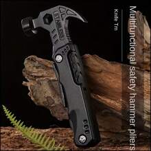 Multi-Purpose All-In-One Survival Tool Hammer, Portable Folding Multi-Function Claw Hammer, Suitable For Outdoor Hiking And Camping, Car-Mounted Emergency Claw Hammer Small Tool Accessories