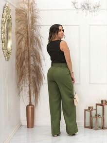 Women Pants - 綠色 - 查看 2