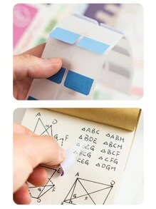 60/120/240 pièces Étiquettes d'index semi-transparentes, notes adhésives autocollantes, étiquettes de fichiers réutilisables et inscriptibles, onglets de marqueurs de page colorés pour la lecture de notes, l'indexation et le tri des livres. - Taille moyenne 120 pièces - Voir 7