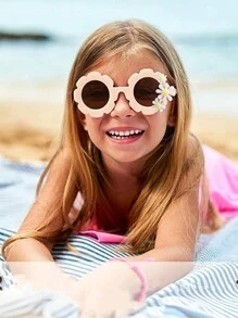 2/3/4pcs Girls Cute Pretty Floral Children Fashion Glasses, Card Display Only, Shipping Not Included - Multicolor - View 3