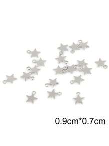 20 pièces Pendentifs d'étoile en acier inoxydable doré pour fabrication de bijoux de bracelet et collier DIY, accessoires de fournitures de fabrication de bijoux