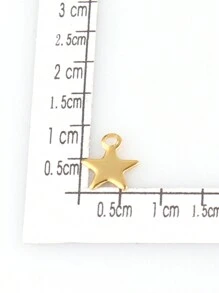 20 pièces Pendentifs d'étoile en acier inoxydable doré pour fabrication de bijoux de bracelet et collier DIY, accessoires de fournitures de fabrication de bijoux