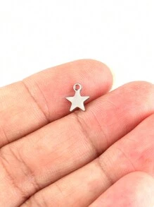 20 pièces Pendentifs d'étoile en acier inoxydable doré pour fabrication de bijoux de bracelet et collier DIY, accessoires de fournitures de fabrication de bijoux