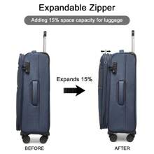 24 Inch 28 Inch Check-In Suitcase Lightweight Expandable Soft Shell With TSA Lock And 4 Spinner Wheels Durable Unisex Travel Luggage For Business And Personal Trips - Royal Blue - View 4