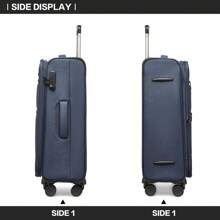 24 Inch 28 Inch Check-In Suitcase Lightweight Expandable Soft Shell With TSA Lock And 4 Spinner Wheels Durable Unisex Travel Luggage For Business And Personal Trips - Royal Blue - View 3