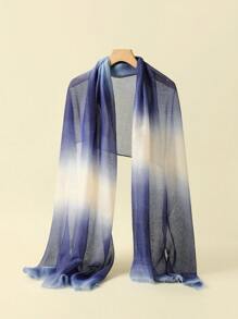 1pc Women Ombre Elegant High-Quality Long Scarf, Suitable For Dates And Outings - Multicolor - View 10