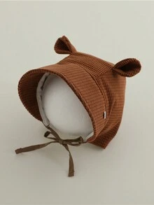 1入組毛絨面料嬰兒保暖耳帽，日常穿著保暖防風，可愛的嬰兒漁夫風格，秋冬休閒必備 - 1PC - 查看 8