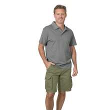Men's Cargo Shorts Cotton Lightweight Multi Pocket Casual Outdoor Hiking Shorts - 橄欖 - 查看 2
