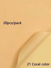 20 Stück einfarbige matte Brotblumen Verpackungspapiere, dick, wasserbeständig, Blumenstrauß Geschenkpapier, koreanisches Geschenkpapier für den Valentinstag