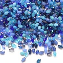 100 piezas/Paquete de cuentas de cristal redondas de 3x5mm con agujero central, cuentas de gota de cristal en 10 colores mezclados para manualidades de joyería DIY, accesorios de ropa y artesanías