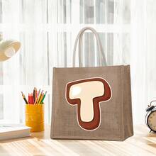 巧克力饼干储物袋、大容量礼品袋、女士休闲手提包、工作用手提包、上学通勤必备品、购物伴侣、多个口袋整理器、防水面料、时尚印花、舒适手柄、可折叠方便存放，适合秋季家居装饰 - 卡其色 - 查看 27