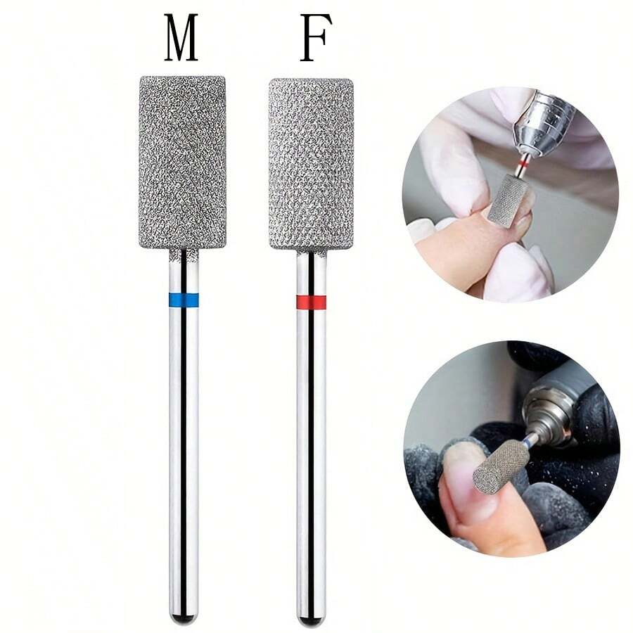 Nail Drill Bit, Shank Flat Top Barrel Shape Electric Nail File For Cuticle Cleaner, Gels Nail Art, Manicure, Pedicure Salon Tool - Multicolor - View 1