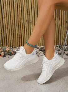 Women's Lightweight Running Sneakers, Breathable Lace Up Outdoor Tennis Trainers, Comfy Walking Sports Shoes ByYQUS - View 7