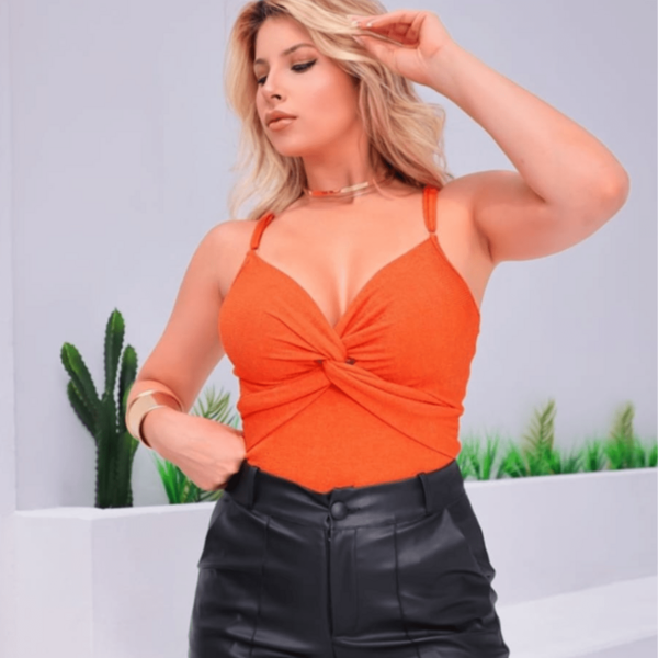 Body Lurex Canelado nózinho