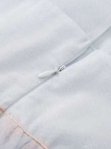 mini bala Girls'  New Chinese Style Net Bubble Sleeve Dress - Blue - View 8