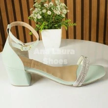 Women Heeled Sandals - 淺藍色 - 查看 2