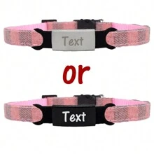 Vòng cổ thú cưng kẻ sọc có thể tùy chỉnh, Thông tin cá nhân, Vòng cổ cho mèo có khóa an toàn, Kích thước có thể điều chỉnh, Tùy chọn nhiều màu - Nhiều màu - Xem 9