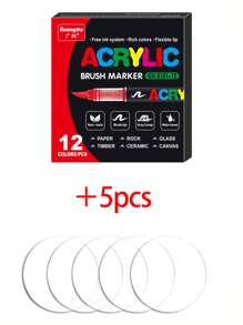 1 hộp bút đánh dấu + 5 đĩa acrylic trong suốt 10 cm 12 màu/24 màu/36 màu/48 màu/60 màu/72 màu Bút đánh dấu acrylic lỏng trực tiếp GN8101 Đầu ra mực lớn thế hệ thứ 3 Màu đồng nhất Màu sắc có thể xếp chồng lên nhau Bộ bút đánh dấu Graffiti không mùi - Bút nghệ thuật tươi sáng, Sách Tô Màu, Thiệp Giáng Sinh, Viết Chữ, Thư Pháp, Nhật Ký, Graffiti -, Chống Thấm Nước, Đầu Mịn, Rất Thích Hợp Cho Bề Mặt Nhựa - Nhiều màu - Xem 13