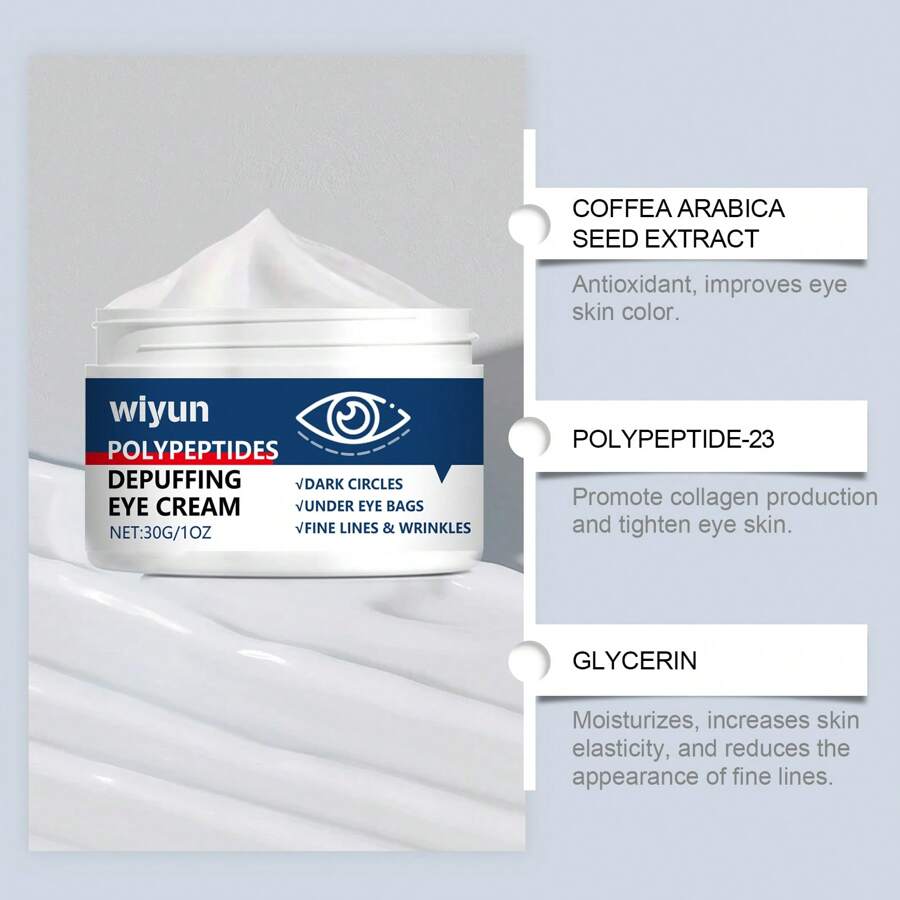 Kojic Acid Aging Resisting Eye Cream, Coffee Extract & Glycerin